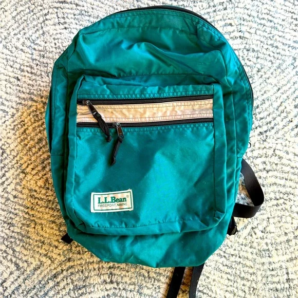 希少 80s LL Bean Back Pack バックパック ビンテージ 雑貨 古着 80s USA製 LL BEAN ワッペン付き ナイロン リュック